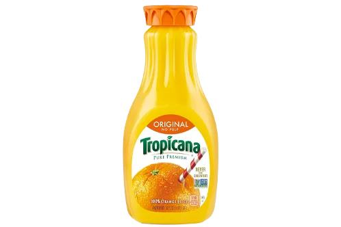 Nutrition Tropicana Orange Juice, No Pulp, 52 Fl Oz