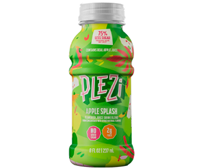 PLEZi Flavored Kids Juice Drink - Apple Splash Fruit Juice Drink Blend