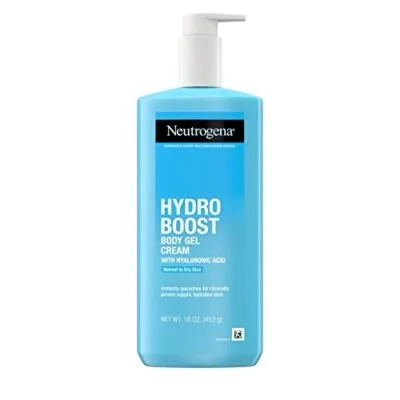 Neutrogena Hydro Boost Body Gel Cream, Hydrating Body Lotion with Hyaluronic Acid for Normal to Dry Skin, Lightweight Fragrance-Free Hyaluronic Acid Moisturizer, 16 OZ