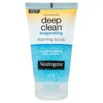 Neutrogena Deep Clean Invigorating Foaming Facial Scrub with Glycerin, Cooling & Exfoliating Gel Face Wash to Remove Dirt, Oil & Makeup, 4.2 fl. oz
