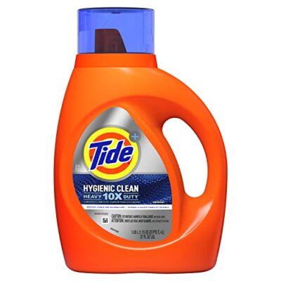 Tide Hygienic Clean Heavy 10X Duty Laundry Detergent Liquid Soap, Original Scent, 37 Fl Oz, 24 Loads, He Compatible