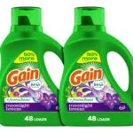 Gain + Aroma Boost Laundry Detergent Liquid Soap, Moonlight Breeze Scent, 45 Loads, 65 Fl Oz, (Pack of 2), He Compatible