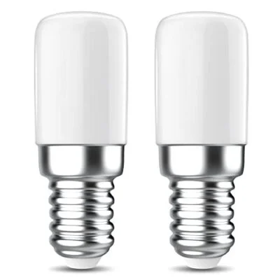 PURSNIC E14 LED Light Bulb Small, 1.5W LED Fridge Bulb Equivalent to 15W Halogen Bulb, Cool White 6000K,150LM SES Small Edison Screw Bulb, for Fridge and Sewing Machine, 360°Beam Angle, 2 Pack