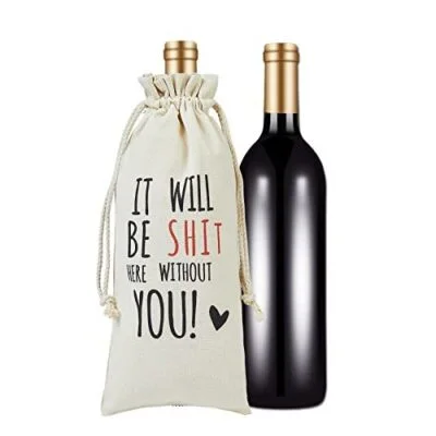 RF&CM Funny Rude Leaving Wine Bags Gift,Going Away Wine Bottle Bags Gift For Coworker - Wine Bottle Bags for New Job,Goodbye,Good Luck Wine Bags Gift For Colleague,Boss,Friends,Gift