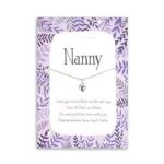 Nanny Sterling silver necklace | chain and heart pendant gifts for Nan | Nanna Grandma gift her | women | Christmas birthday Mothers day