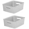 2 x 13L Grey Curver Basket