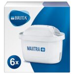 BRITA MAXTRA+ replacement water filter cartridges, compatible with all BRITA jugs -reduce chlorine, limescale and impurities for great taste – 6 Count (Pack of 1)
