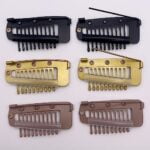 Pack of 6 Strong Chunni Clips with Safety Pin, Easy to use with Dupatta, Hijab & Tikka setting (Multi)