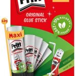 Pritt Glue Stick, Safe & Child-Friendly Craft Glue for Arts & Crafts Activities, Strong-Hold Adhesive for School & Office Supplies, 5x43g Pritt Stick