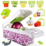 MAIPOR Vegetable Chopper – Onion chopper – Multifunctional 15 in 1 professional food chopper – Dicer Cutter – Kitchen veggie chopper with container – Egg slicer