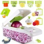 MAIPOR Vegetable Chopper – Onion chopper – Multifunctional 15 in 1 professional food chopper – Dicer Cutter – Kitchen veggie chopper with container – Egg slicer