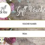 50 x Gift Voucher. Blank gift card for Hairdressers, Lash, Hair, nail technician, beauty, stylist. A7 size